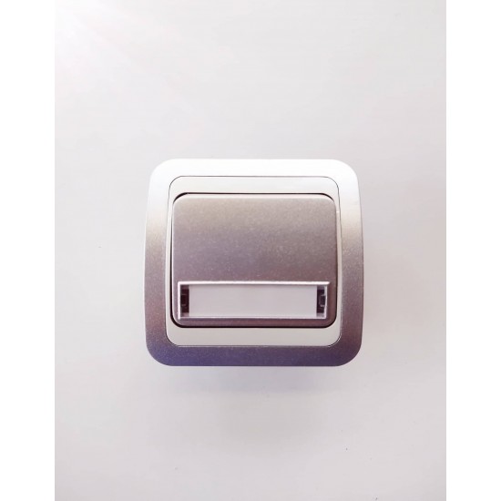 Inscription Button with lamp Silver - MAKEL