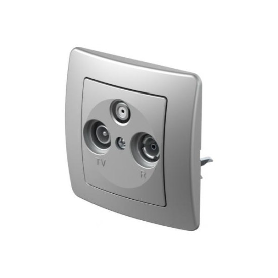 Πρίζα SAT-TV τερματική 3dB PW Λευκό / TEM EKONOMIK