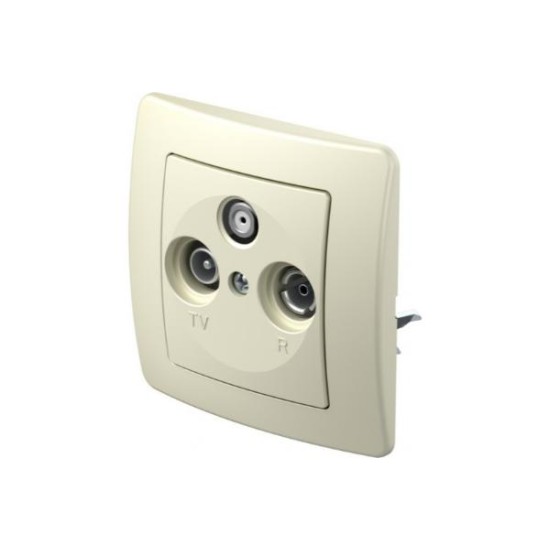 Πρίζα SAT-TV τερματική 3dB PW Λευκό / TEM EKONOMIK