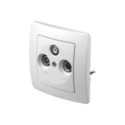 Πρίζα SAT-TV τερματική 3dB PW Λευκό / TEM EKONOMIK
