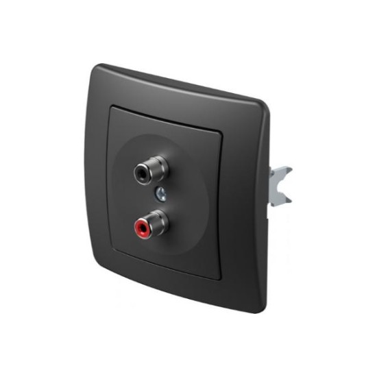 Πρίζα ήχου 2xRCA PW Λευκό / TEM EKONOMIK