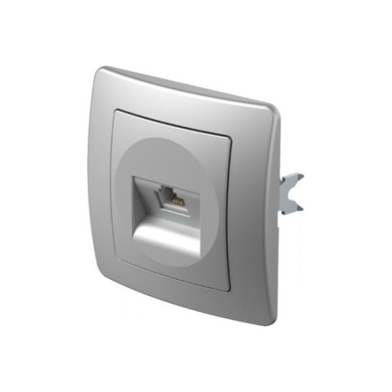 Πρίζα Tel LT RJ11 6/4 PW Λευκό / TEM EKONOMIK