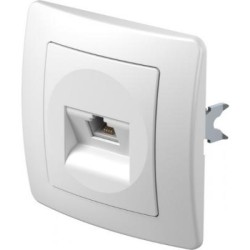 Πρίζα Tel LT RJ11 6/4 PW Λευκό / TEM EKONOMIK