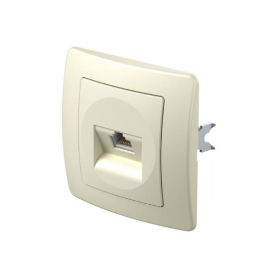Πρίζα CAT5e KS RJ45 8/8 PW Λευκό / TEM EKONOMIK