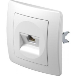 Πρίζα CAT5e KS RJ45 8/8 PW Λευκό / TEM EKONOMIK
