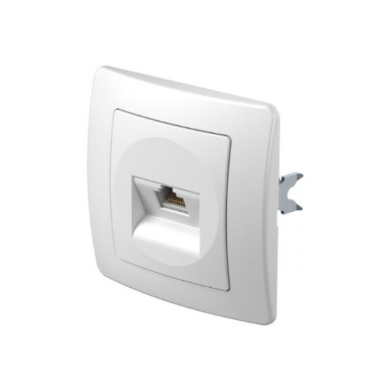 Πρίζα CAT5e KS RJ45 8/8 PW Λευκό / TEM EKONOMIK