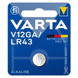 Μπαταρία αλκαλική (Ρολόγια & Calculator) 1,5V V12GA 04278 - LR43 - VARTA 