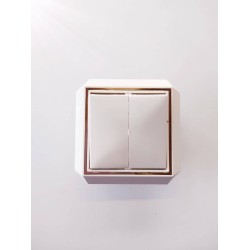 Double switch Gold/White - Luxus - ESEM