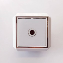 Πρίζα TV-R τερματική Χρυσό/Λευκό - Luxus - Esem