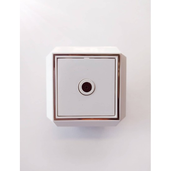 Πρίζα TV-R τερματική Χρυσό/Λευκό - Luxus - Esem