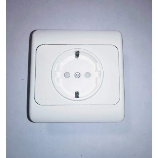 Πρίζα σούκο 2P+E 16A 250V~ White / niko