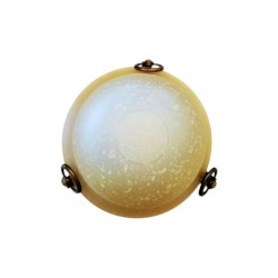 Celling lamp D260 / 1x75W / E27 - Oxided - Glass amber - Amanda - Viokef 