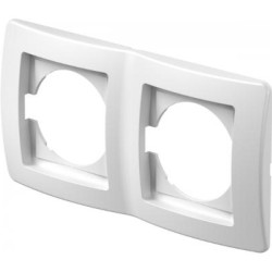 Πλαίσιο διακοσμητικό 2 Θέσεων Οριζόντιο λευκό PW / TEM EKONOMIK  