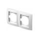 Πλαίσιο διακοσμητικό 2 Θέσεων Οριζόντιο λευκό PW / TEM EKONOMIK  