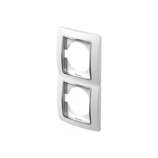 Πλαίσιο διακοσμητικό 2 θέσεων Κάθετο λευκό PW / TEM EKONOMIK  