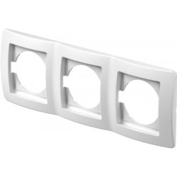 Πλαίσιο διακοσμητικό 3 θέσεων Οριζόντιο λευκό PW / TEM EKONOMIK  