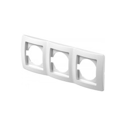 Πλαίσιο διακοσμητικό 3 θέσεων Οριζόντιο λευκό PW / TEM EKONOMIK  