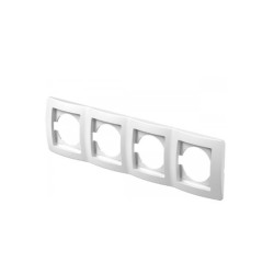 Πλαίσιο διακοσμητικό 4 θέσεων Οριζόντιο λευκό PW / TEM EKONOMIK  