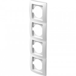 Πλαίσιο διακοσμητικό 4 θέσεων Κάθετο λευκό PW / TEM EKONOMIK  