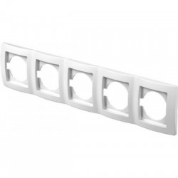Πλαίσιο διακοσμητικό 5 θέσεων Οριζόντιο λευκό PW / TEM EKONOMIK  