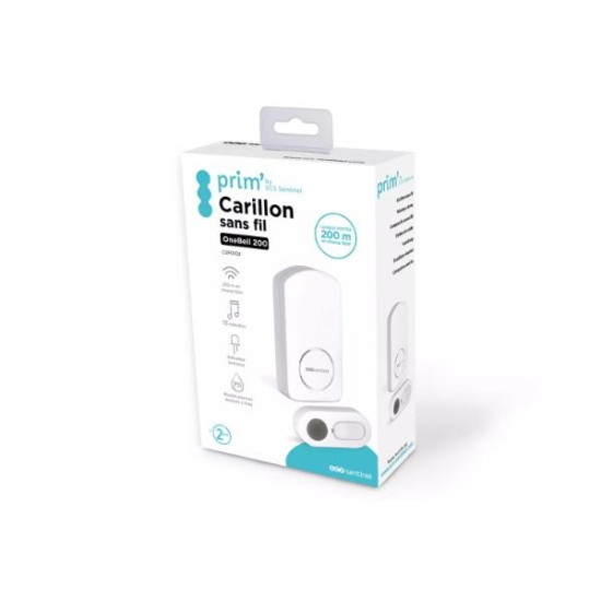 Κουδούνι πρίζας τηλεχειριζόμενο λευκό - OneBell200 ECO - Sentinel