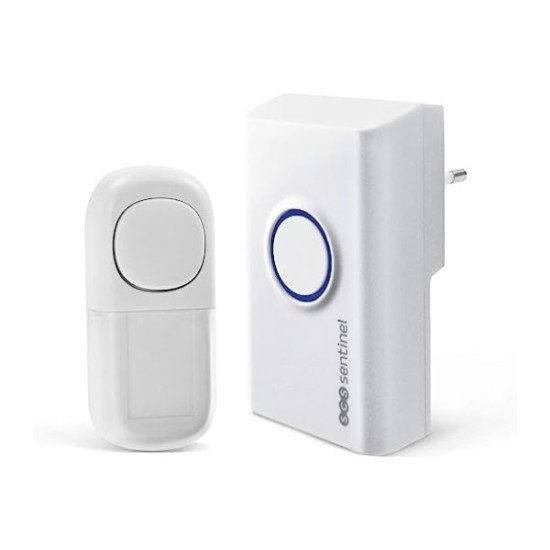 Κουδούνι πρίζας τηλεχειριζόμενο λευκό - OneBell80 ECO - Sentinel