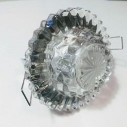 Σπότ χωνευτό στρογγυλό - Ατσάλι+Γυαλί MR16 - Χρώμιο - OKES