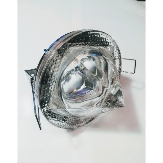 Σπότ χωνευτό στρογγυλό - Ατσάλι+Γυαλί MR16 - Χρώμιο - OKES