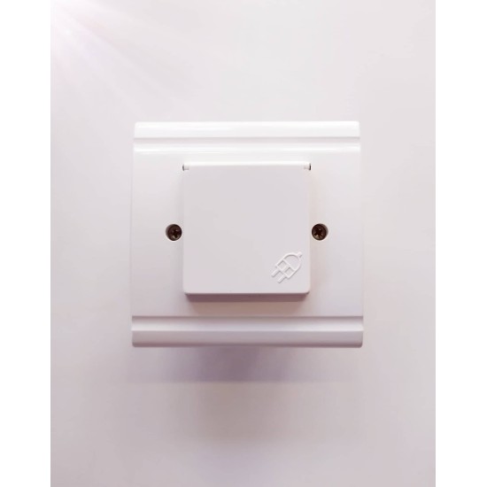 Πρίζα σούκο με καπάκι λευκό - M3000 - Esem