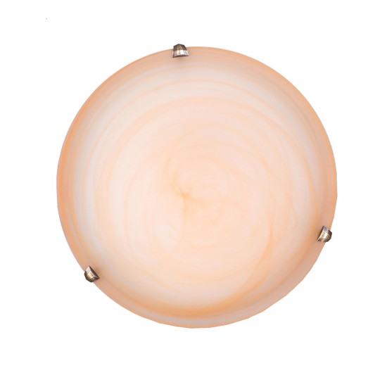 Φωτιστικό απλίκα επίτοιχη - D300 - 1x60W / E27 - Οξυντέ - Glass alabaster amber - Viokef 