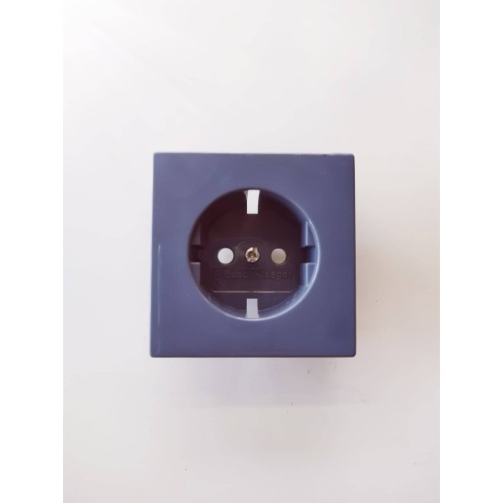 Πρίζα σούκο μπλέ - Πλακίδιο Solo - Busch-Jaeger