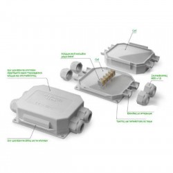 Κουτί με Gel Καλώδιο max 3 x 6mm2 / 90x90x45 / Ready Box90 - Raytech
