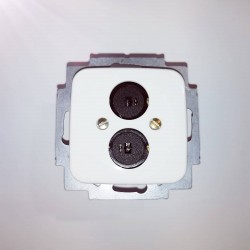 Πρίζα ηχείων Hi-Fi  λευκό μηχανισμός/Πλακίδιο Reflex - Busch-Jaeger