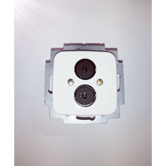 Πρίζα ηχείων Hi-Fi  λευκό μηχανισμός/Πλακίδιο Reflex - Busch-Jaeger