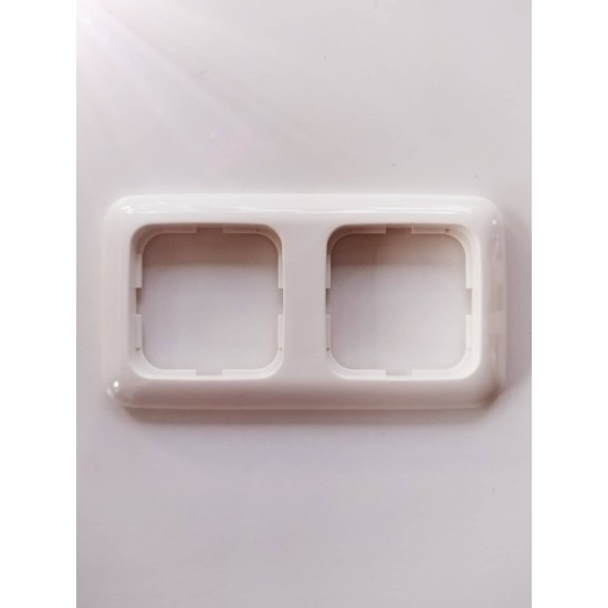 Πλαίσιο 2 θέσεων κάθετο/οριζόντιο λευκό - Reflex - Busch-Jaeger