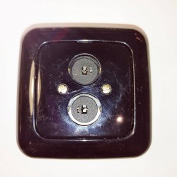 Πρίζα ηχείων Hi-Fi  Μπλέ μηχανισμός/Πλακίδιο/Πλαίσιο Reflex - Busch-Jaeger