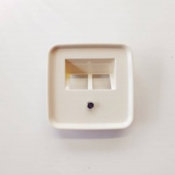 Πλακίδιο πρίζας RJ11 - 2 θέσεων λευκό για μηχ/σμο Reflex - Busch-Jaeger