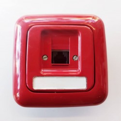 Πρίζα τηλεφώνου κόκκινη 1xRJ11 μηχανισμός/Πλακίδιο/Πλαίσιο Reflex - Busch Jaeger