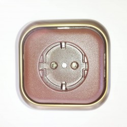 Πρίζα σούκο μπρονζέ/Καφέ μηχανισμός/Πλακίδιο/Πλαίσιο - Busch-Jaeger