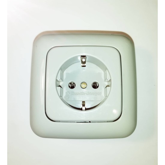 Πρίζα σούκο γκρί μηχανισμός/Πλακίδιο/Πλαίσιο - Busch-Jaeger