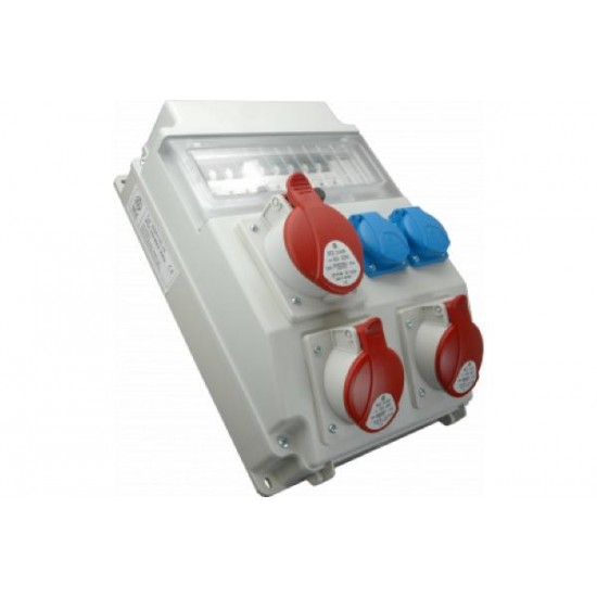 Εργοταξιακός πίνακας 2 ΦΙΣ 5x16A (400V) + 1 ΦΙΣ 5x32A (400V) + 2 ΦΙΣ Σούκο 16Α (230V)  ROS 11/x-14/S - DABLER