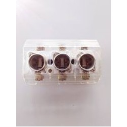 Βάση ασφαλειών τριπολική με διάφανο κάλυμμα πορσελάνης S27 D 25A Στήριξη με βίδα - 011101048 - KLOKNER-MOELLER