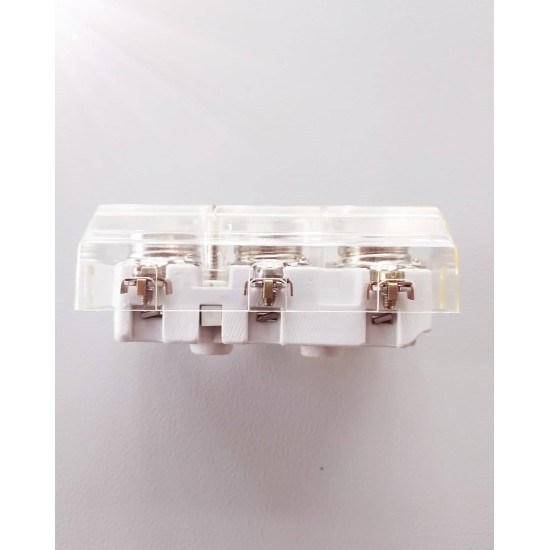 Βάση ασφαλειών τριπολική με διάφανο κάλυμμα πορσελάνης S27 D 25A Στήριξη με βίδα - 011101048 - KLOKNER-MOELLER