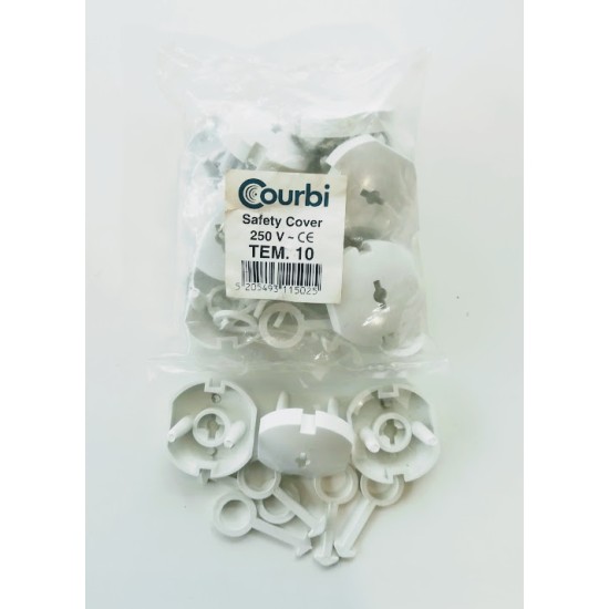 Κάλυμμα ασφαλείας πριζών - Λευκό - Courbi