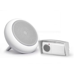 Κουδούνι πρίζας τηλεχειριζόμενο φωτιζόμενο λευκό - Plugbell Light 150m - Sentinel