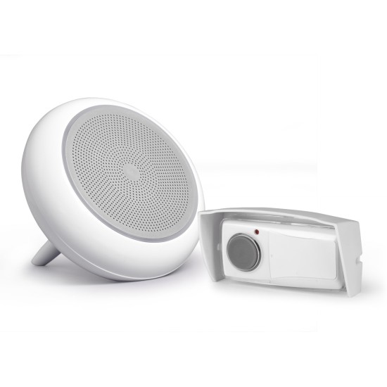 Κουδούνι πρίζας τηλεχειριζόμενο φωτιζόμενο λευκό - Plugbell Light 150m - Sentinel