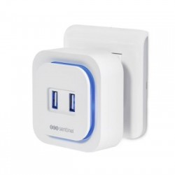 Κουδούνι πρίζας USB τηλεχειριζόμενο φωτιζόμενο λευκό - EcoBell100 USB - Sentinel