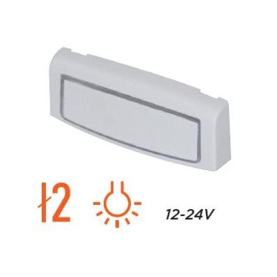 Μπουτόν κουδουνιού λευκό - Φωτιζόμενο - 8502 - Sentinel