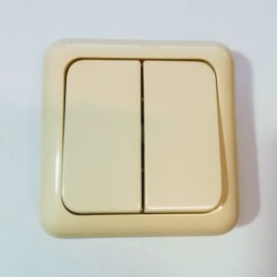 Διακόπτης διπλός μπέζ / sifnos 767 - aliberti