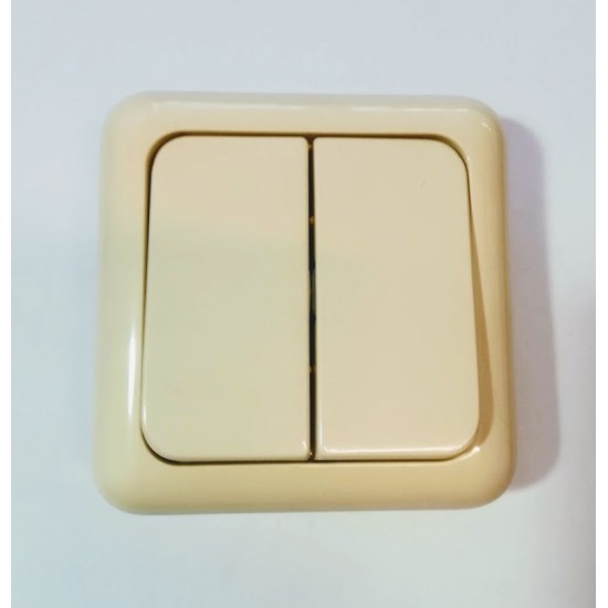 Διακόπτης διπλός μπέζ / sifnos 767 - aliberti